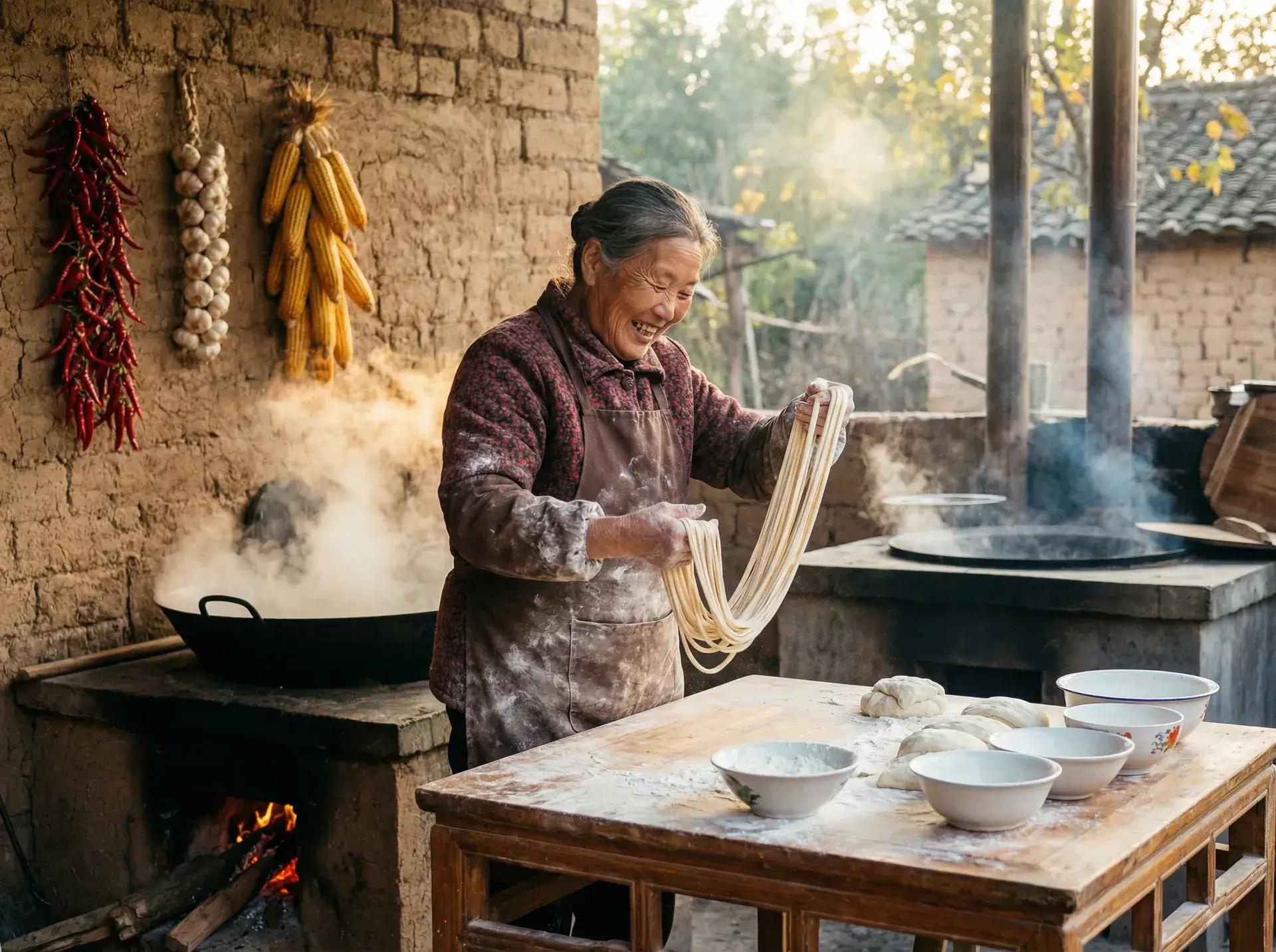 农家大嫂手擀面 - 迷人保拇2高清在线播放 乡村美食